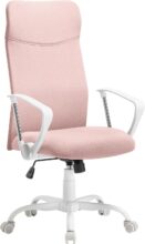 Sedia rosa ergonomica scrivania 120kg regolabile