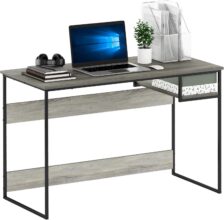 Furinno Moretti Scrivania 114 cm Rovere Grigio