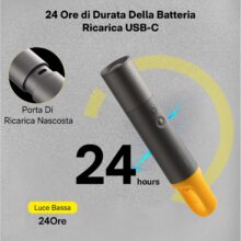 HOTO torcia LED 1000 lm USB‑C